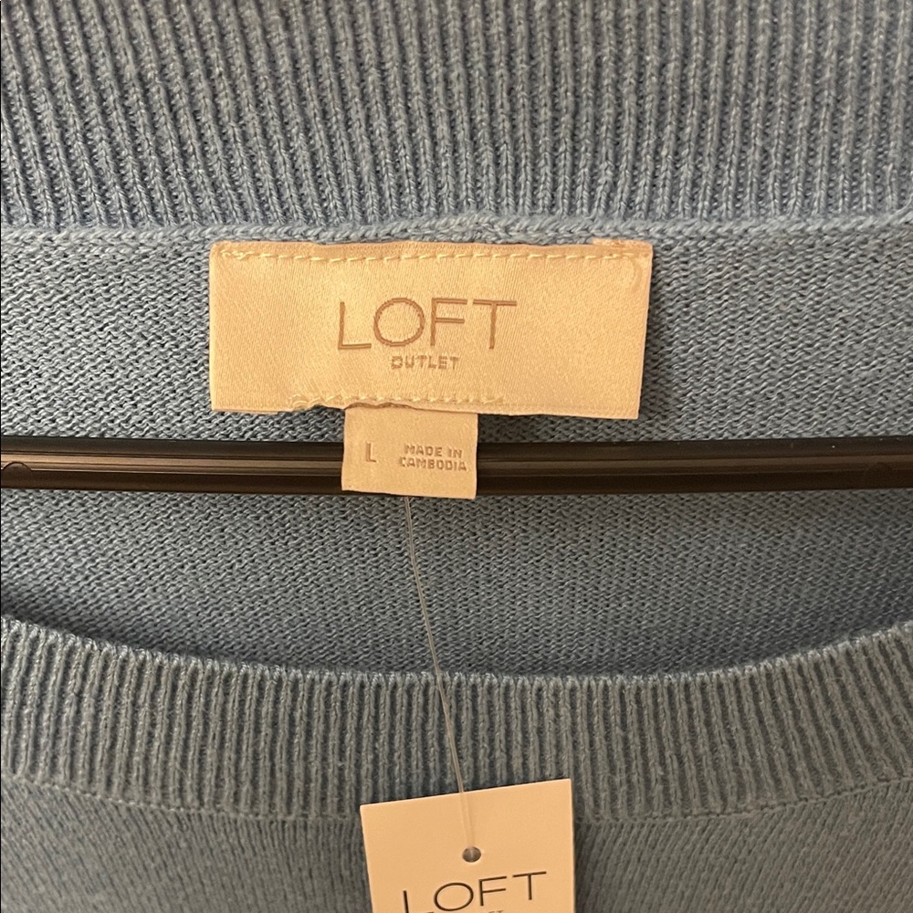 LOFT Blue Sweater with Penguin Design - Picture 3 of 5